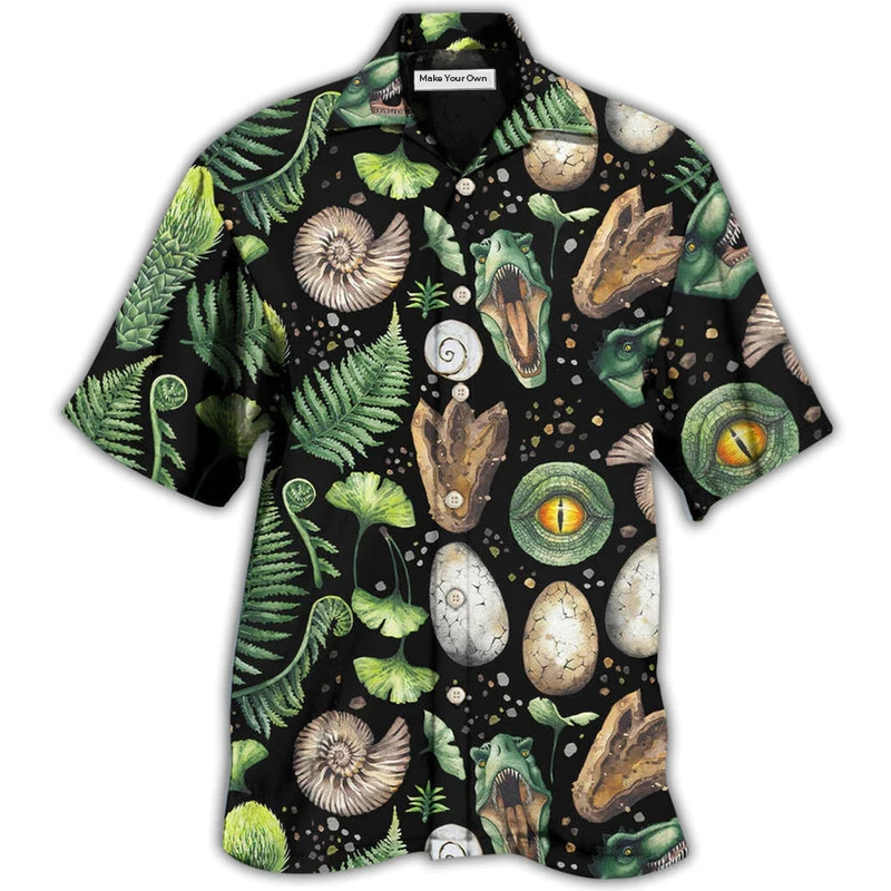 Dinosaur Amazing Pieces Hawaiian Shirt Artwork View For Coastal Escapes And Resort Style