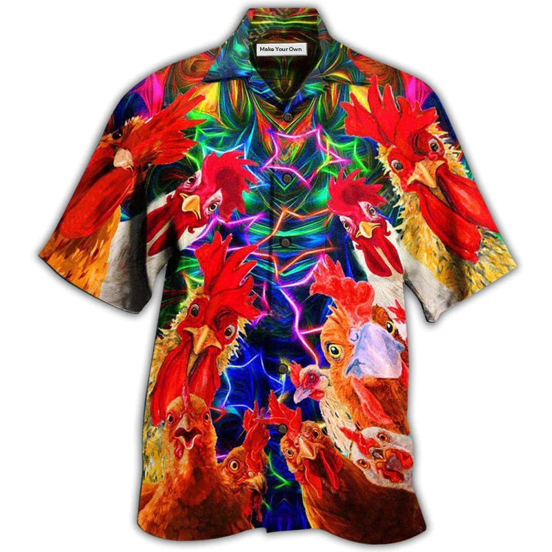 Chicken Amazing Cluck Farmer Hawaiian Shirt Design View For Resort Travel And Thoughtful Gifting