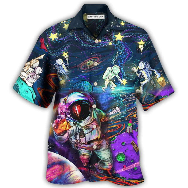 Bohemian Peace Galaxy Sky Hawaiian Shirt For Warm Weather Adventures And Everyday Comfort