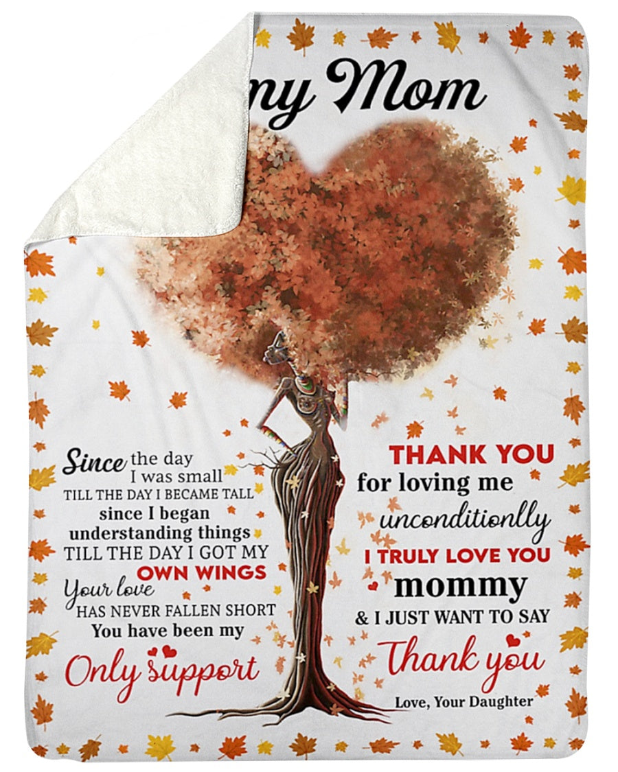 Family To My Mother Flannel Blanket For Cozy Bedroom Sofa Decor