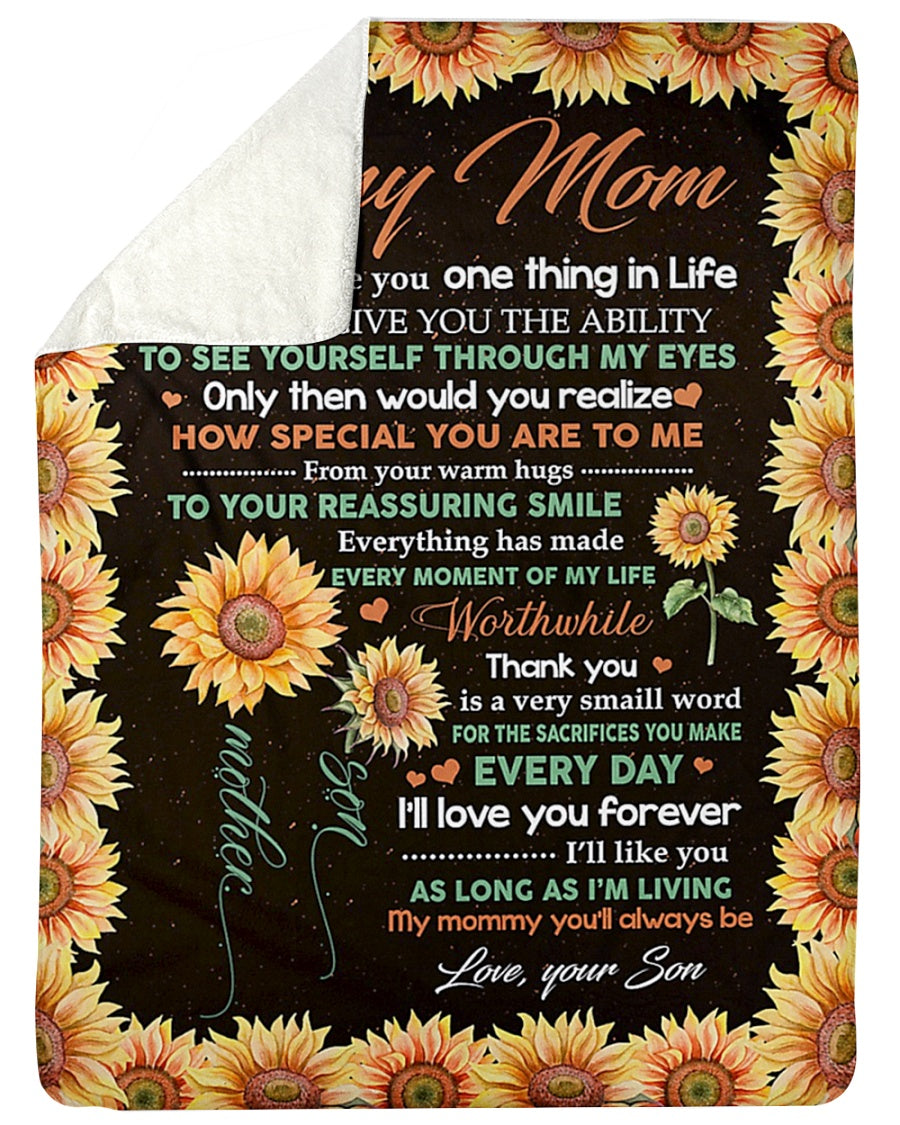 Sunflower I Loved You Forever My Whole Life Flannel Blanket For Cozy Bedroom Sofa Decor