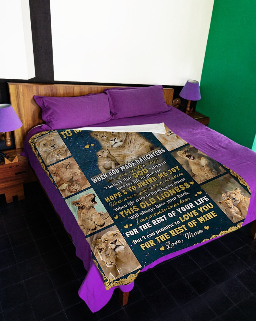 Lion The Rest Of Your Life Daughter Gift Flannel Blanket For Cozy Bedroom Sofa Decor