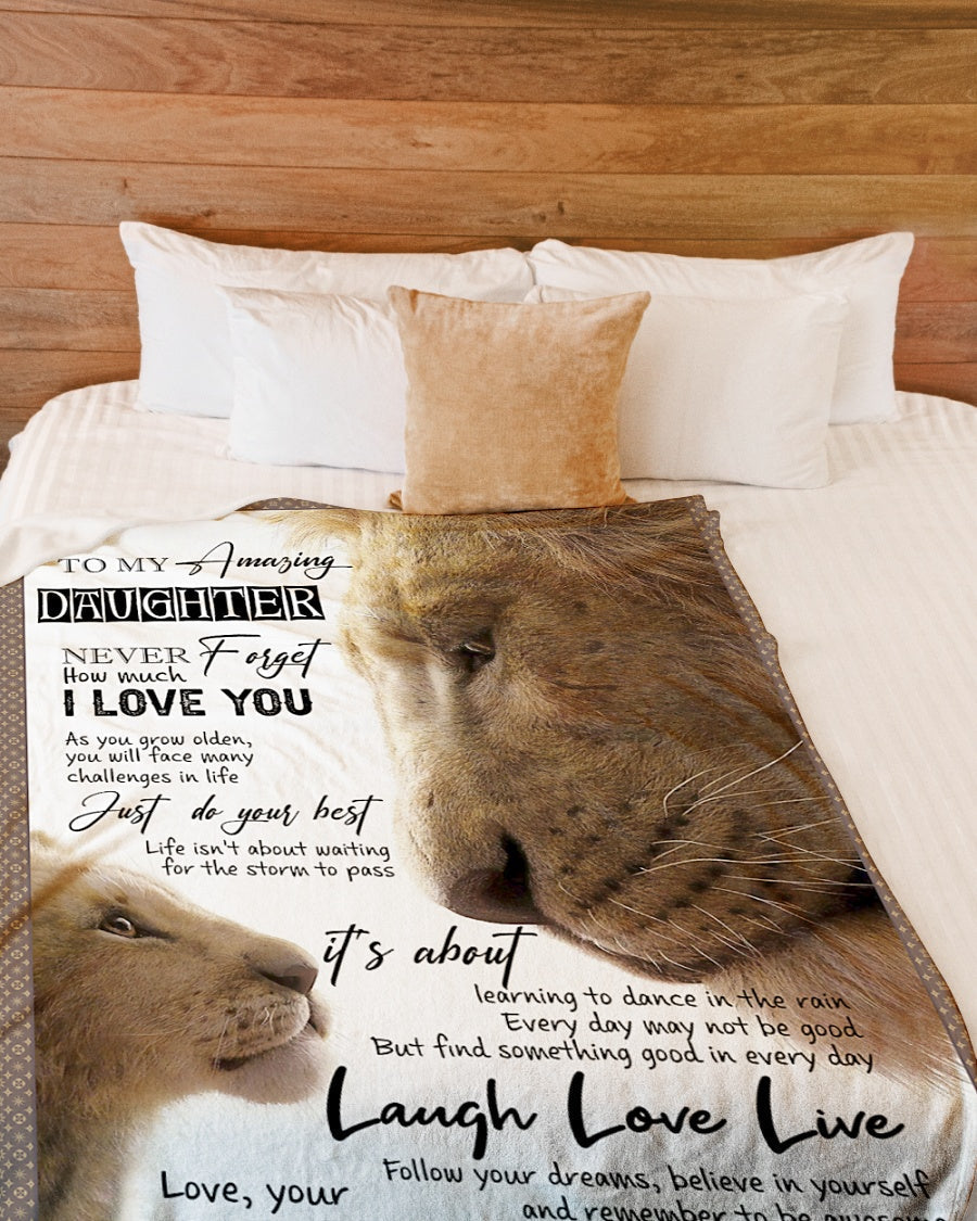 Lion You Will Always Be My Loving Mother Flannel Blanket For Cozy Bedroom Sofa Decor