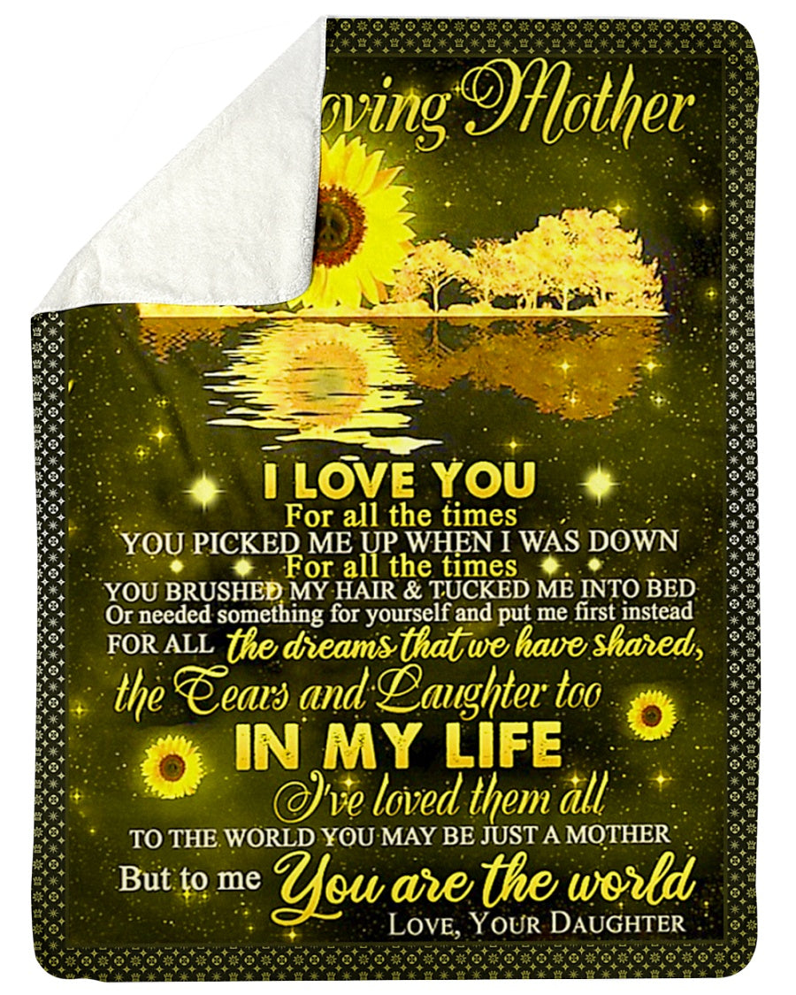 Sunflower To My Mother Flannel Blanket For Cozy Bedroom Sofa Decor