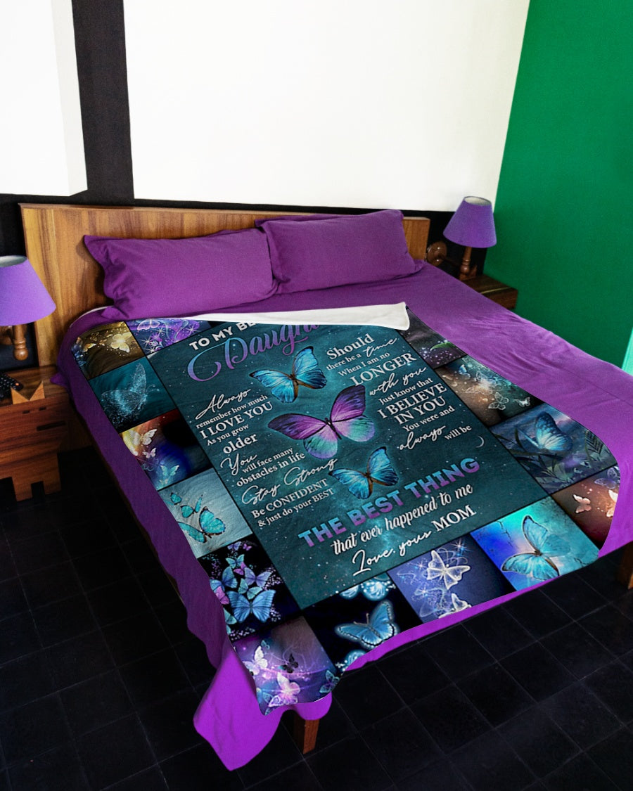 Butterfly Remember How Much I Love You Flannel Blanket For Cozy Bedroom Sofa Decor