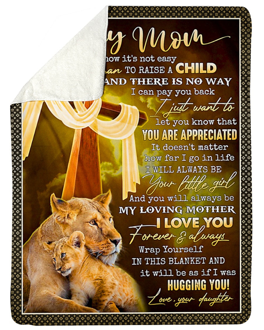 Lion You Are My Hero Mother Flannel Blanket For Cozy Bedroom Sofa Decor