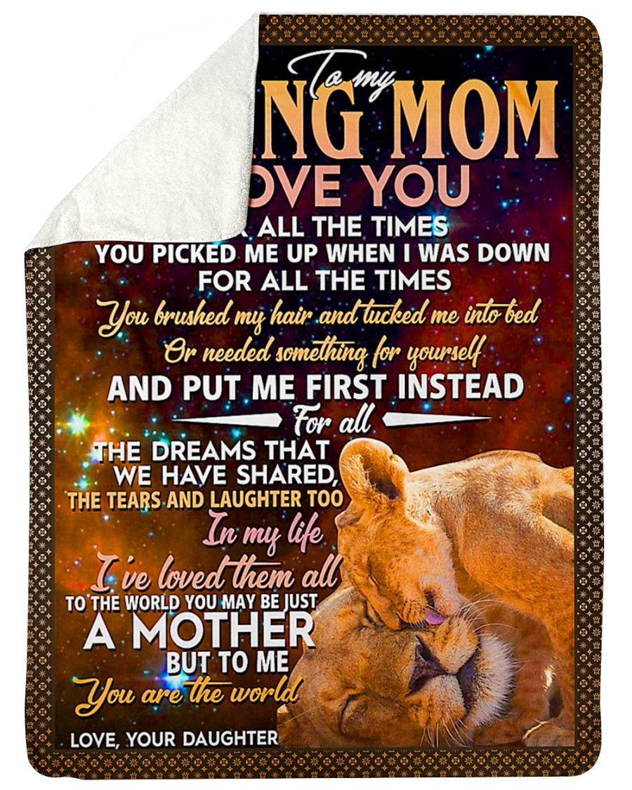 Lion I Love You With All My Heart Flannel Blanket For Cozy Bedroom Sofa Decor
