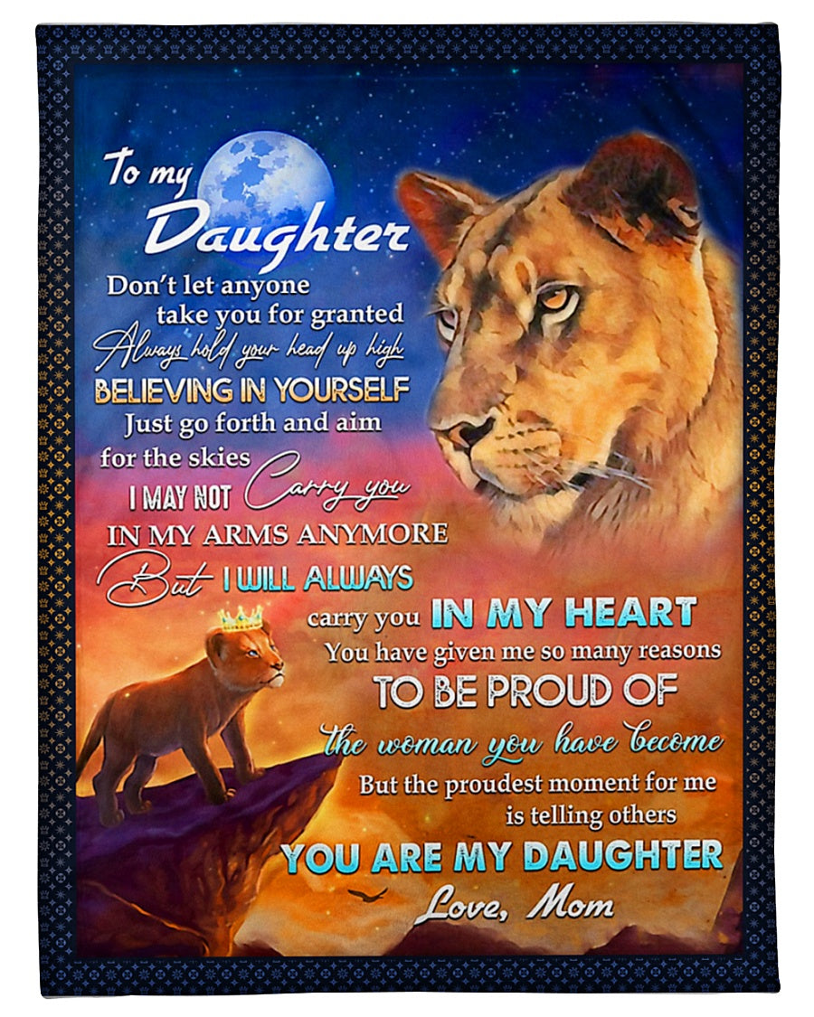 Lion Believing In Yourself Lovely Flannel Blanket For Cozy Bedroom Sofa Decor