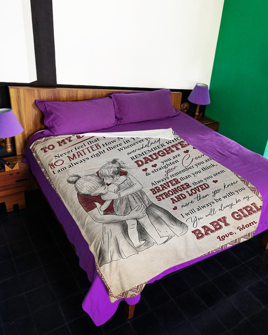Family I'll Always Be With You Flannel Blanket For Cozy Bedroom Sofa Decor