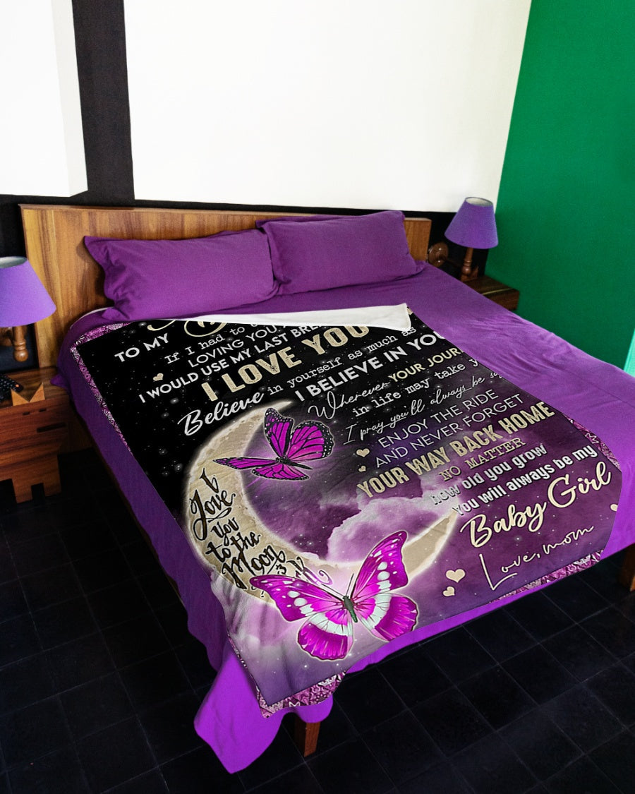 Butterfly You Way Back Home Flannel Blanket For Cozy Bedroom Sofa Decor