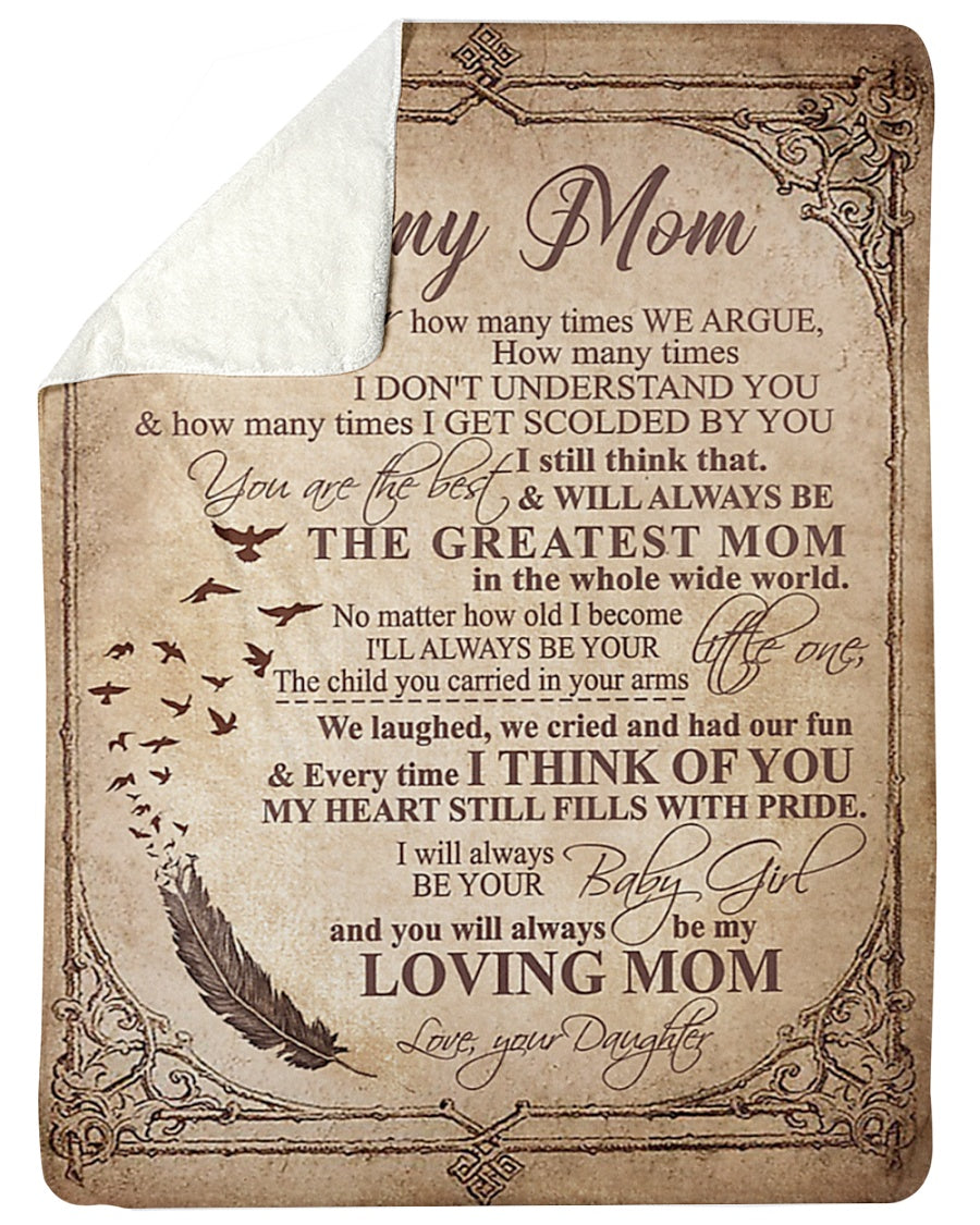 Family Will Always Be The Greatest Mom Mother Flannel Blanket For Cozy Bedroom Sofa Decor