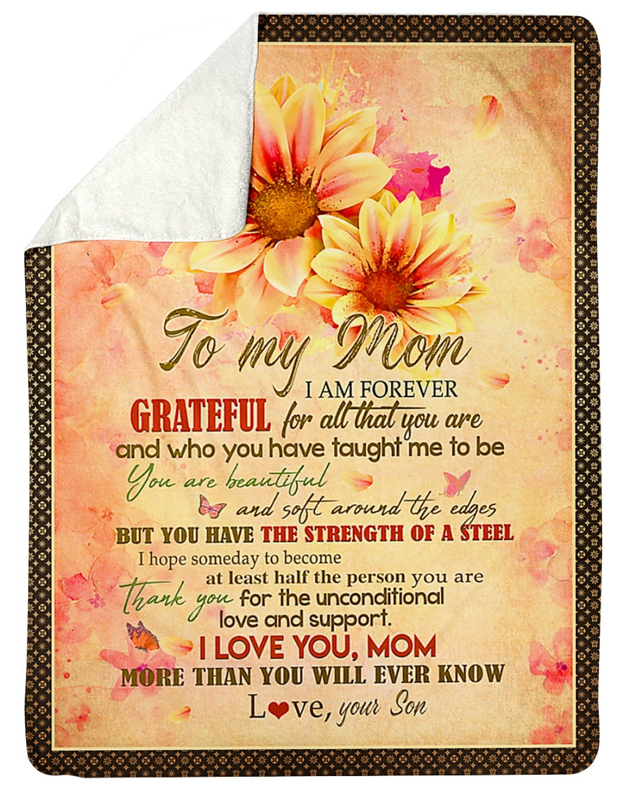 Flower Loving Mom Flannel Blanket For Cozy Bedroom Sofa Decor