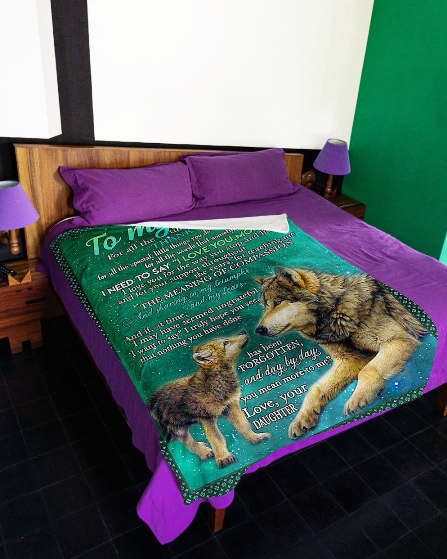 Wolf I Loved You My Whole Life Flannel Blanket For Cozy Bedroom Sofa Decor