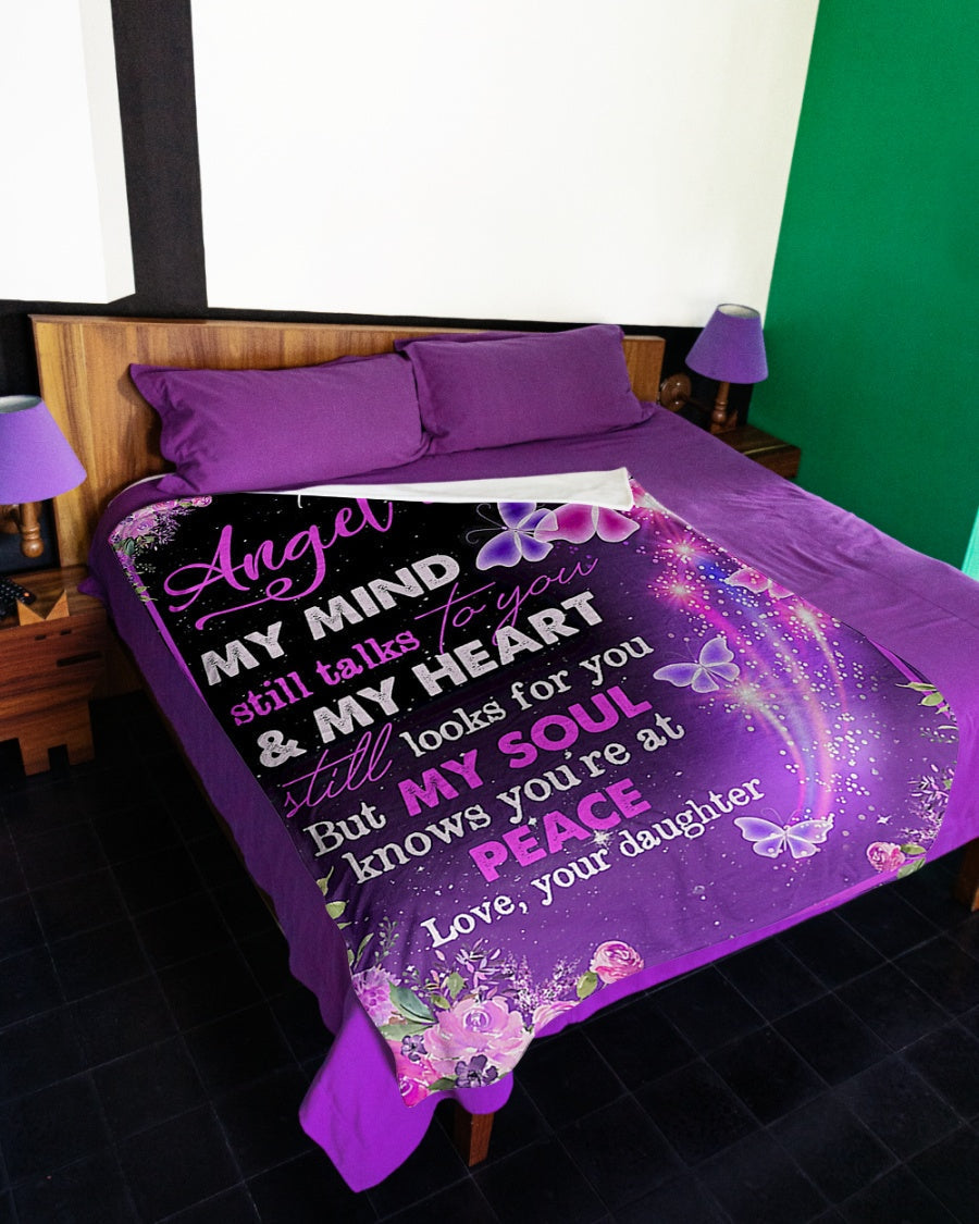Butterfly I Love You To The Moon And Back Flannel Blanket For Cozy Bedroom Sofa Decor