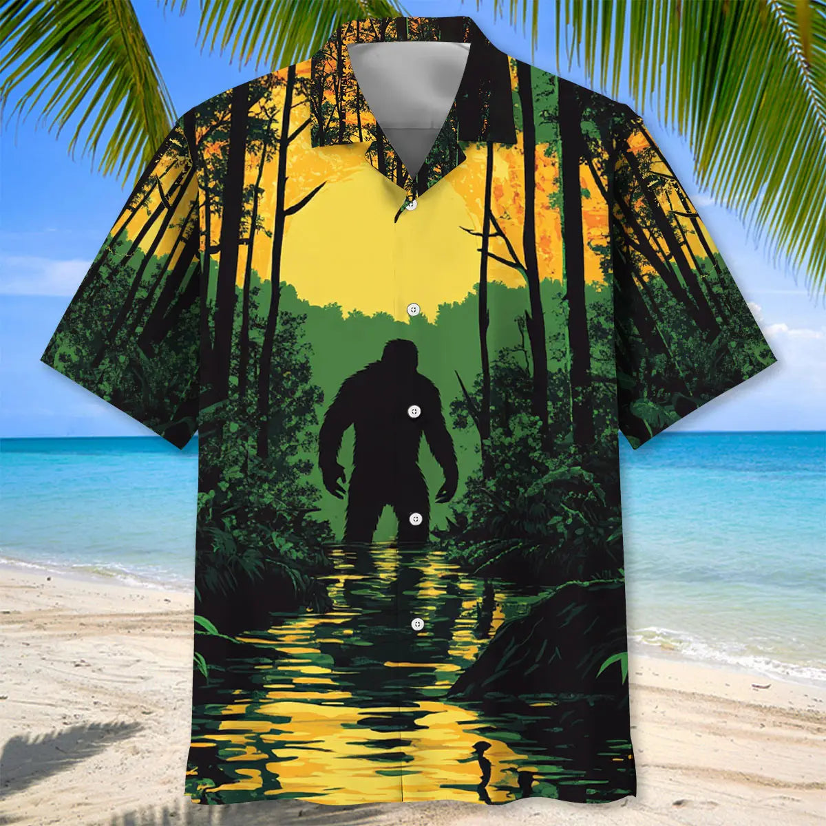 Respect Local Bigfoot Hawaiian Shirt For Tropical Holidays, Outdoor Gatherings, And Everyday Comfort