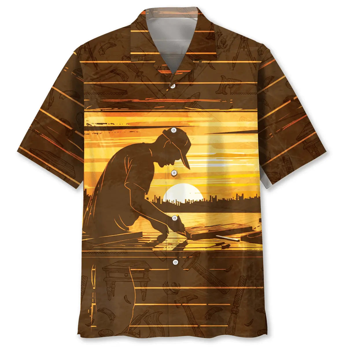 Retired Carpenter Hawaiian Shirt For Cruise Journey, Tropical Retreat, And Relaxed Resort Style