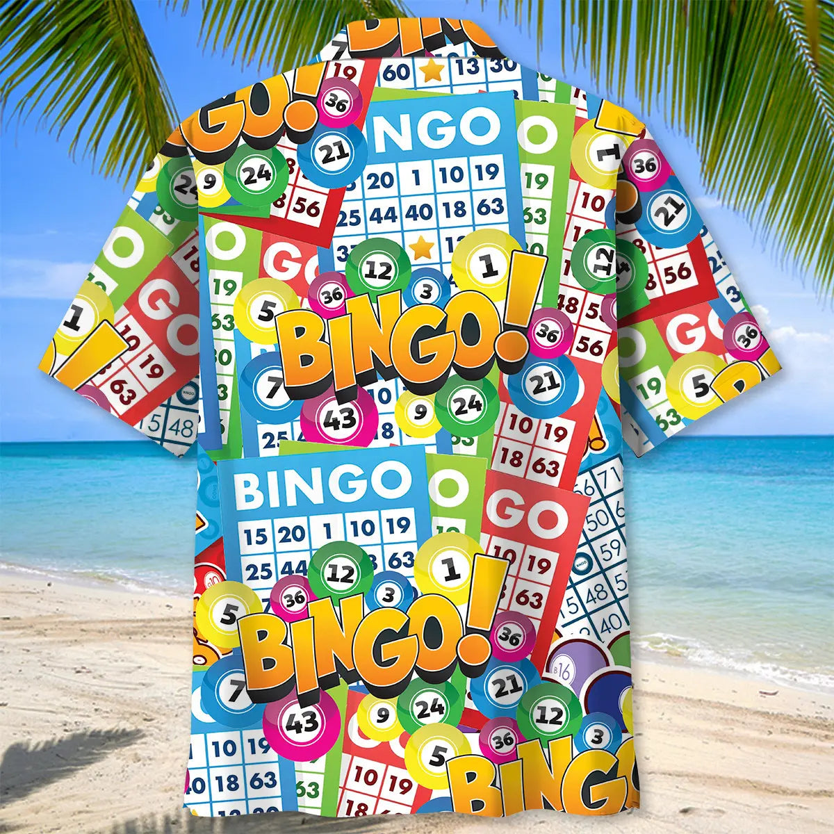 Retro Bingo Hawaiian Shirt For Tropical Holidays, Outdoor Gatherings, And Everyday Comfort