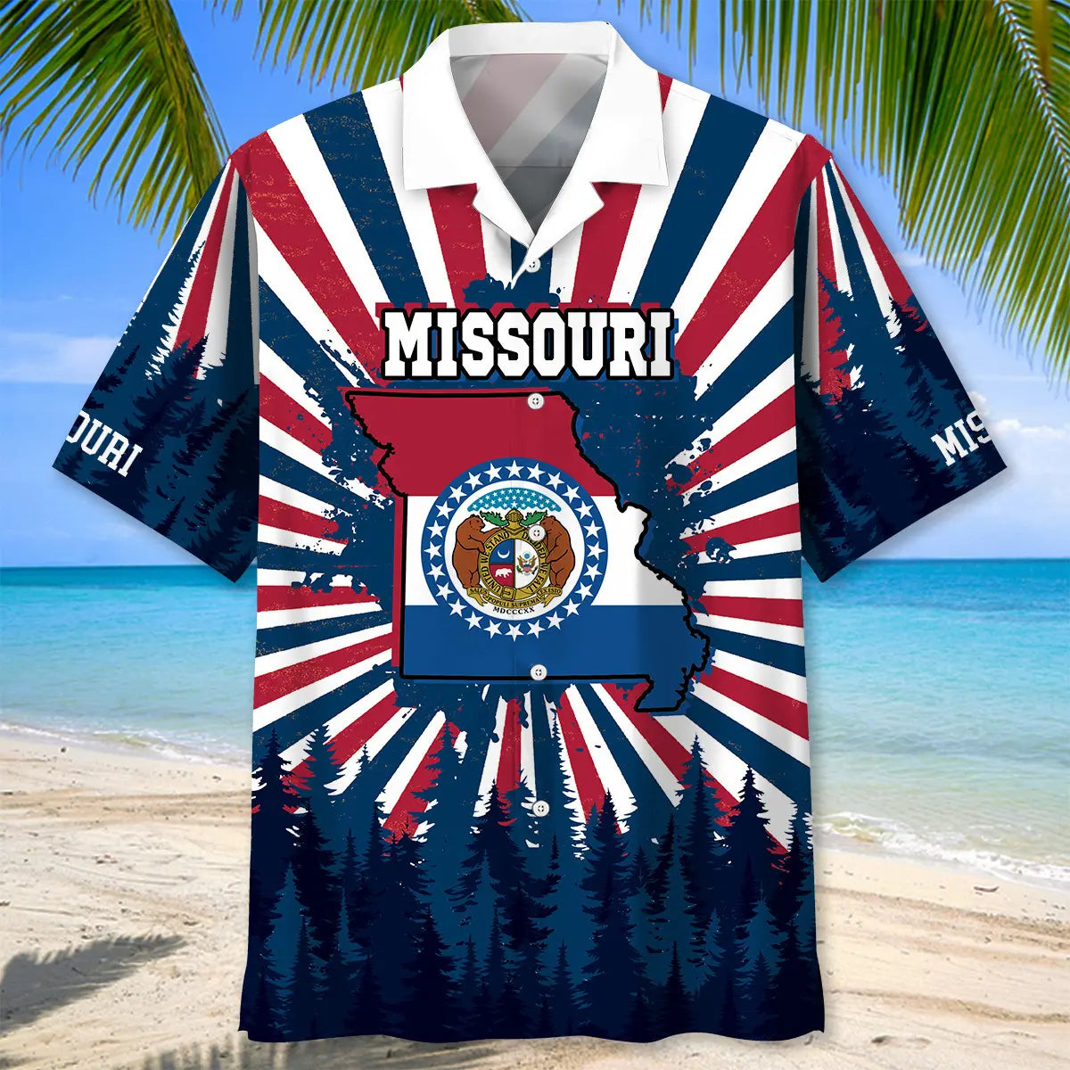 Retro Missouri Hawaiian Shirt For Weekend Escape And Outdoor Comfort