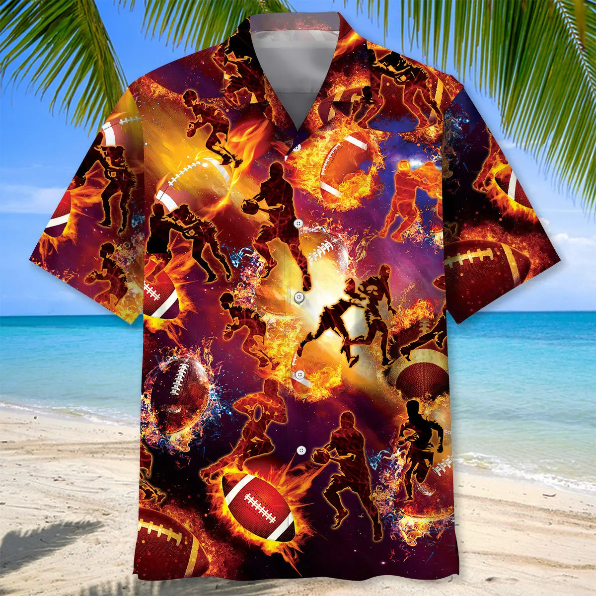 Rugby Fire Hawaiian Shirt For Beach Days, Weekend Events, And Thoughtful Gift Giving