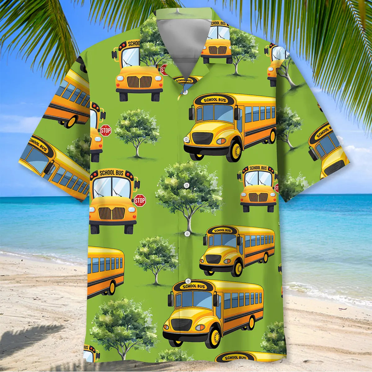 School Bus Drive Hawaiian Shirt