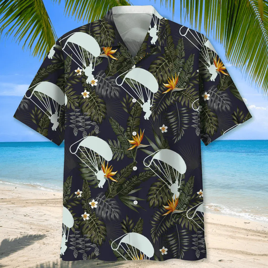 Skydiving Nature Hawaiian Shirt For Beach Days, Summer Outings, And Thoughtful Gift Giving