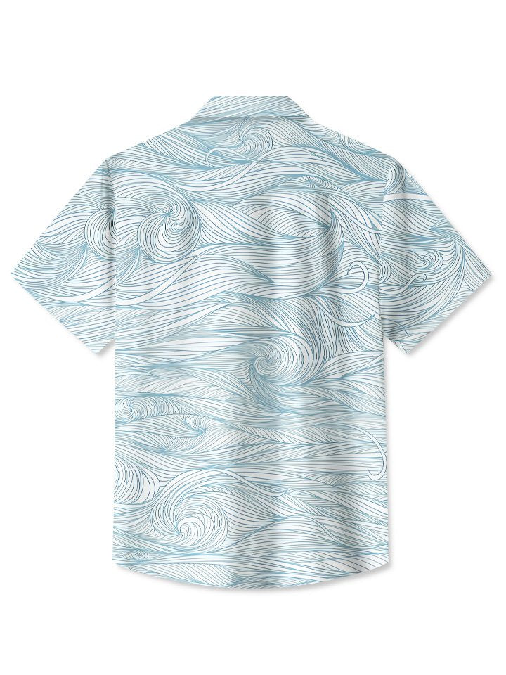 Summer Lines Geometric Pattern Vacation Hawaiian Shirt For Beach Days, Coastal Adventures, And Thoughtful Gift Giving