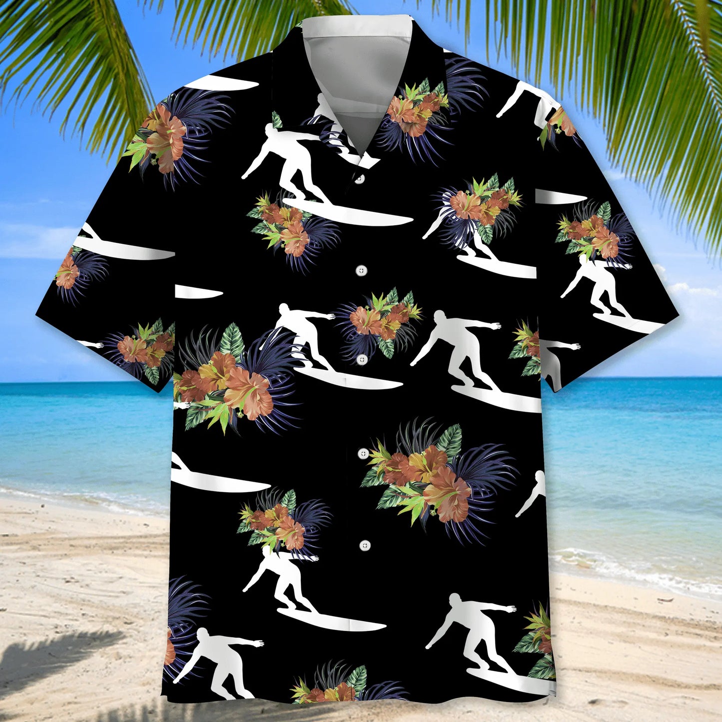 Surfing Nature Hawaiian Shirt For Beach Days, Summer Outings, And Thoughtful Gift Giving