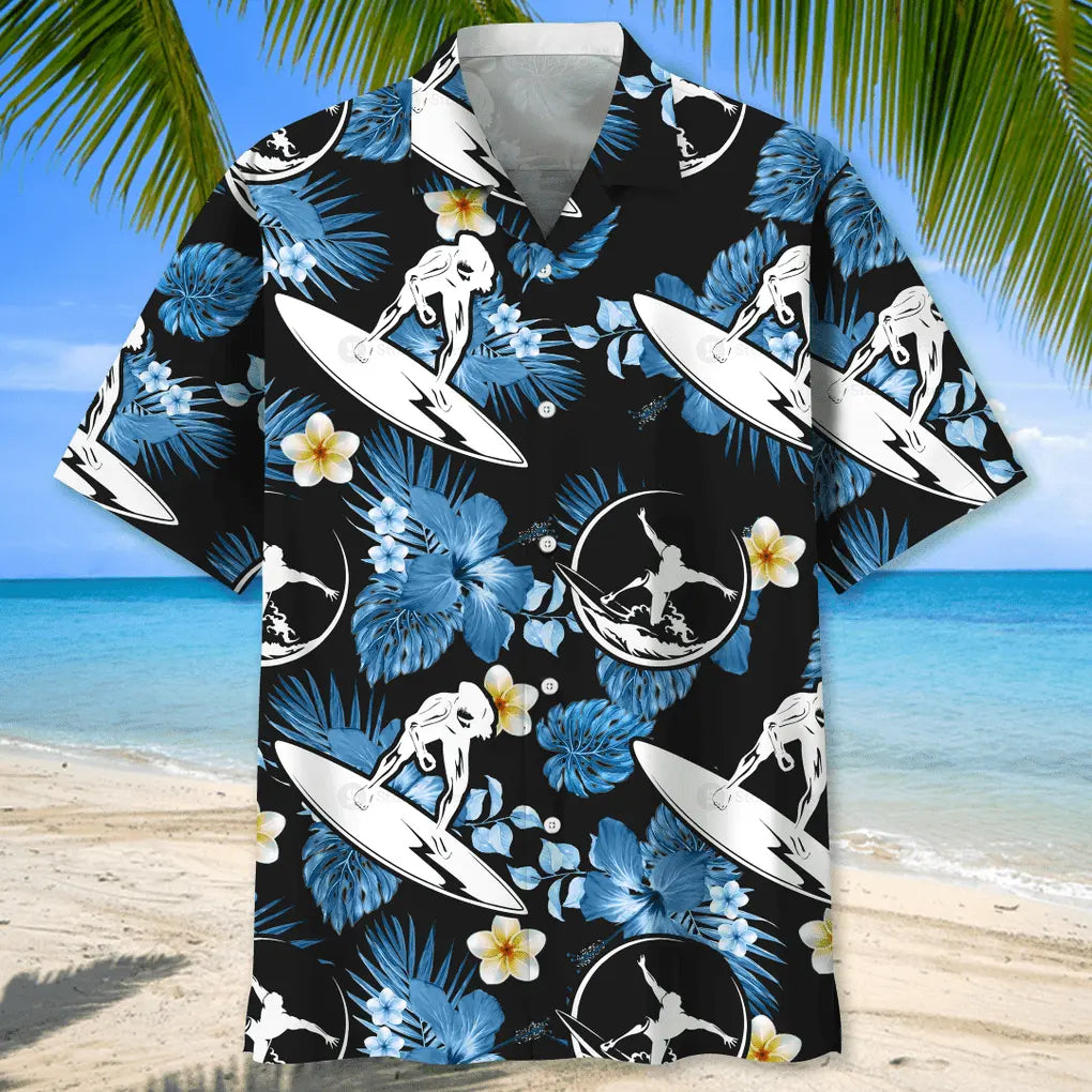 Surfing Nature Hawaiian Shirt For Resort Trips, Coastal Parties, And Warm Weather Style