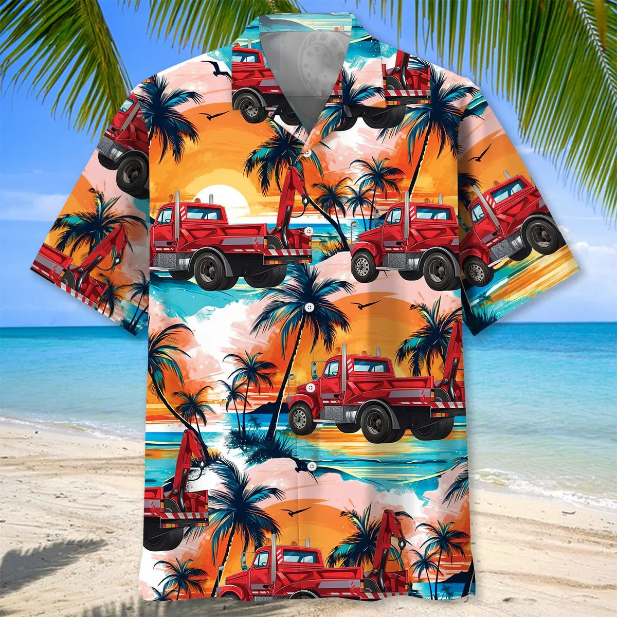 Tow Truck Operator Car Hawaiian Shirt For Seasonal Celebration And Coastal Style