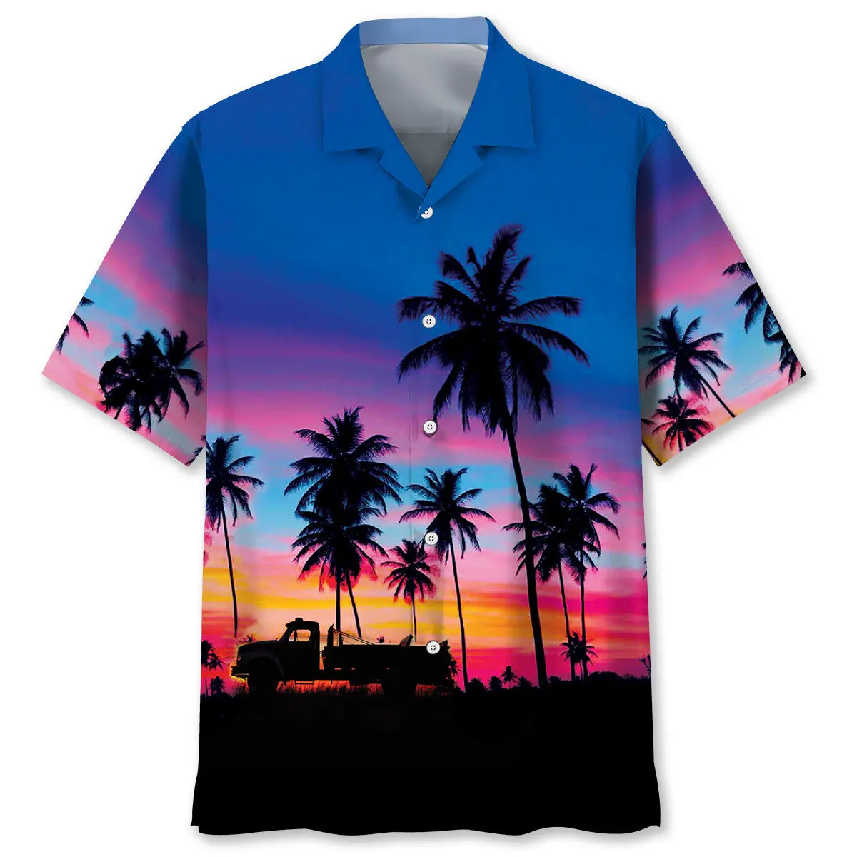 Tow Truck Retired Hawaiian Shirt For Cruise Journey And Coastal Style