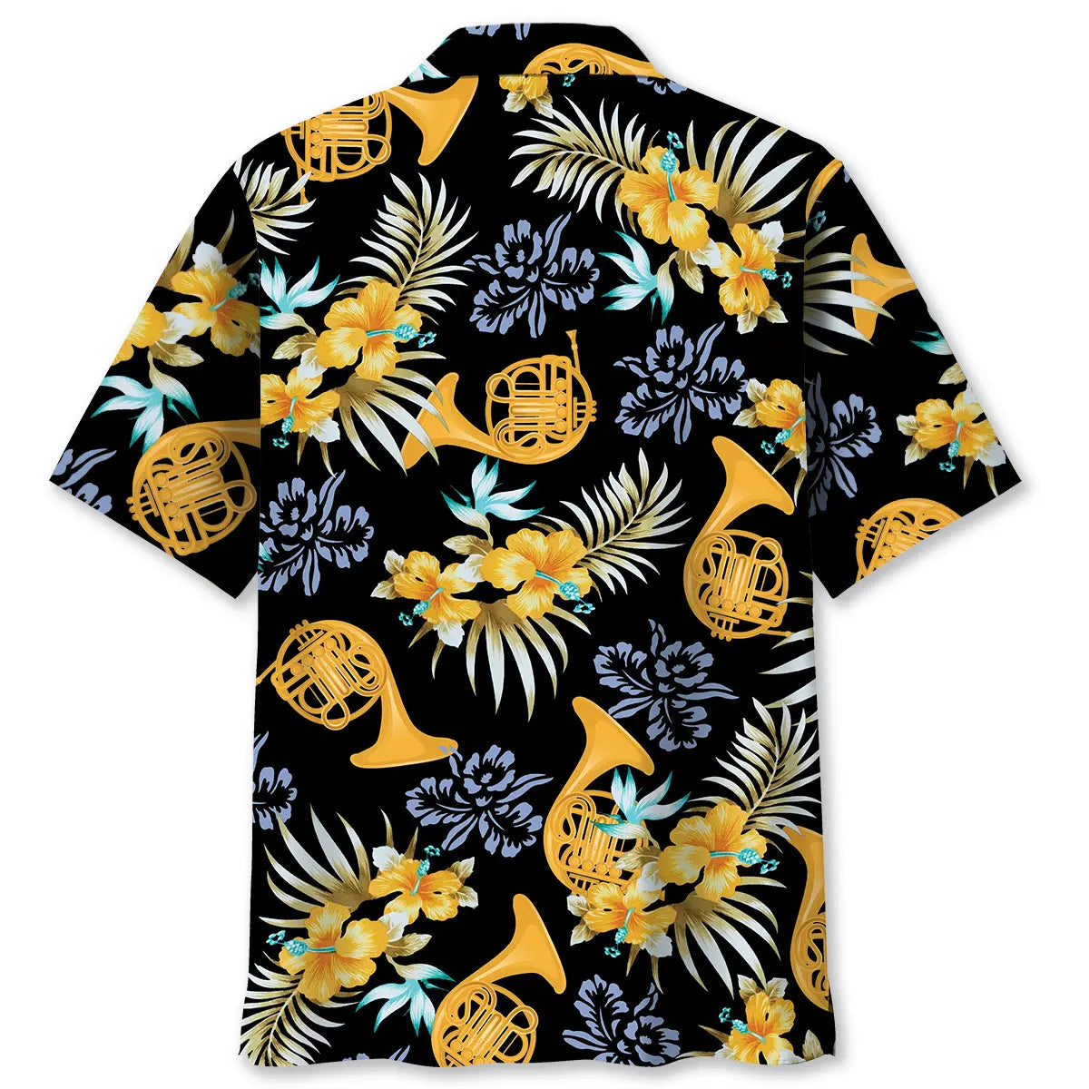 Tropical French Horn Brass Hawaiian Shirt