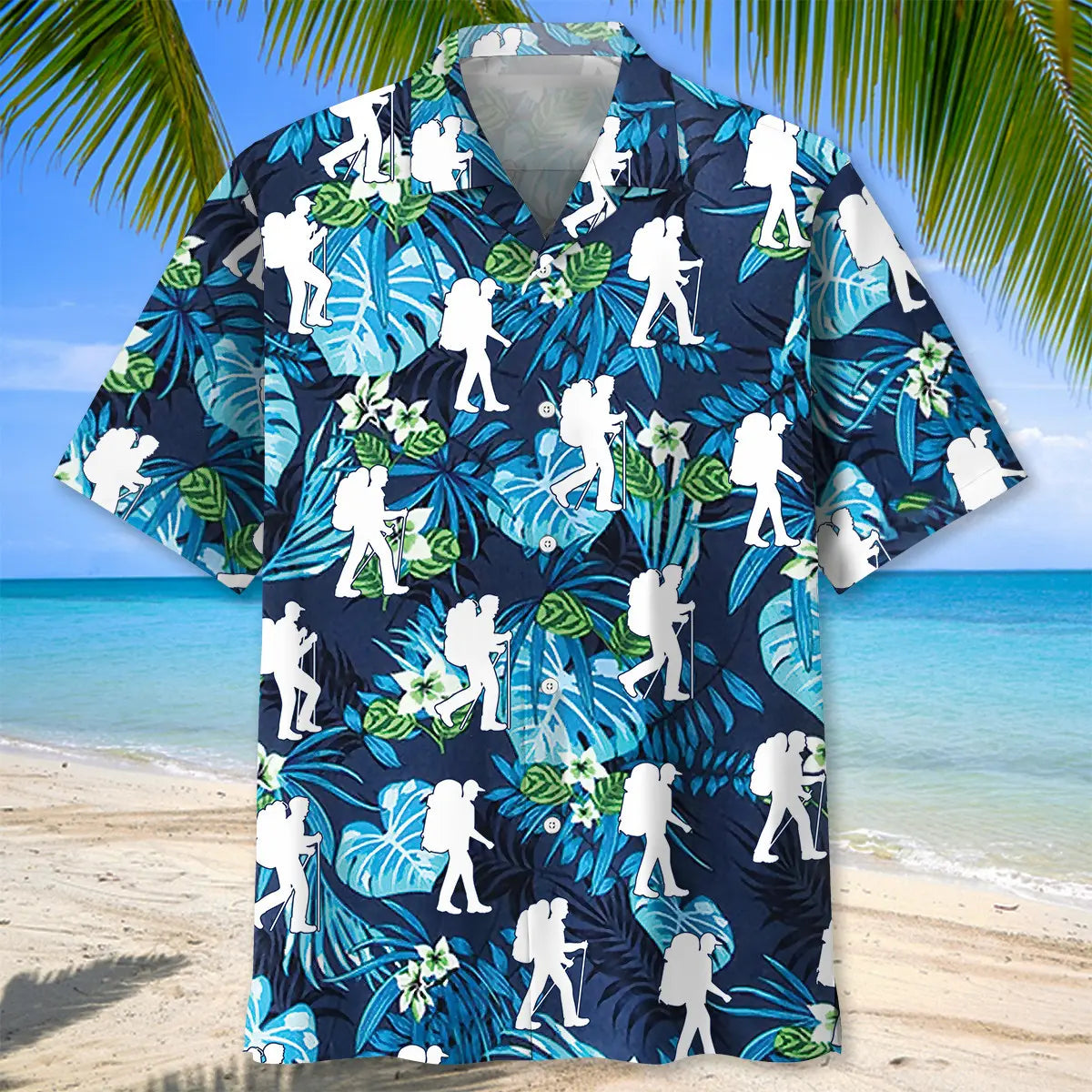 Tropical Fresh Hiking Hawaiian Shirt For Summer Vacation, Beach Travel, And Casual Wear