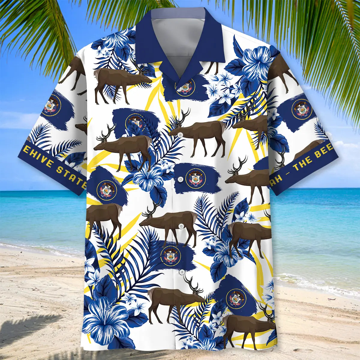 Utah Proud The Beehive State Hawaiian Shirt For Summer Road Trip, Coastal Festival, And Warm Weather Fashion