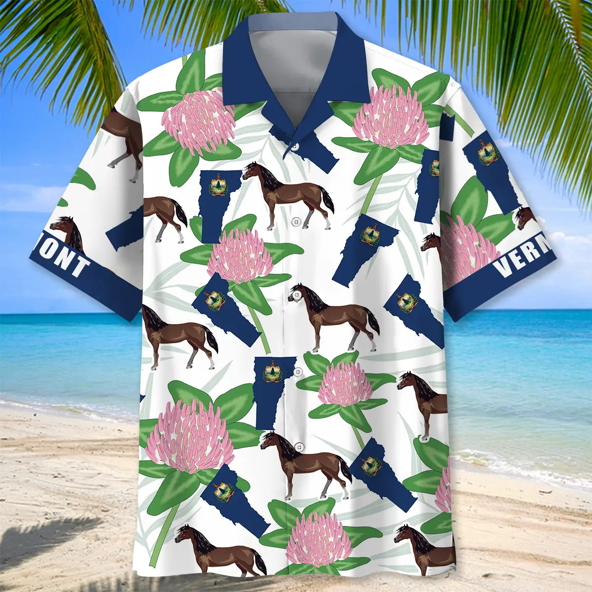 Vermont State Proud Hawaiian Shirt For Beachside Event, Poolside Gathering, And Comfortable Travel Wear