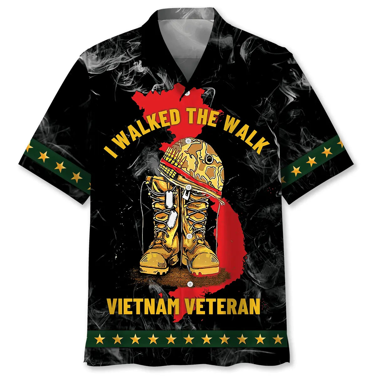 Vietnam Veteran Dad Grandpa Hawaiian Shirt For Warm Weather Outing, Cruise Journey, And Relaxed Resort Style