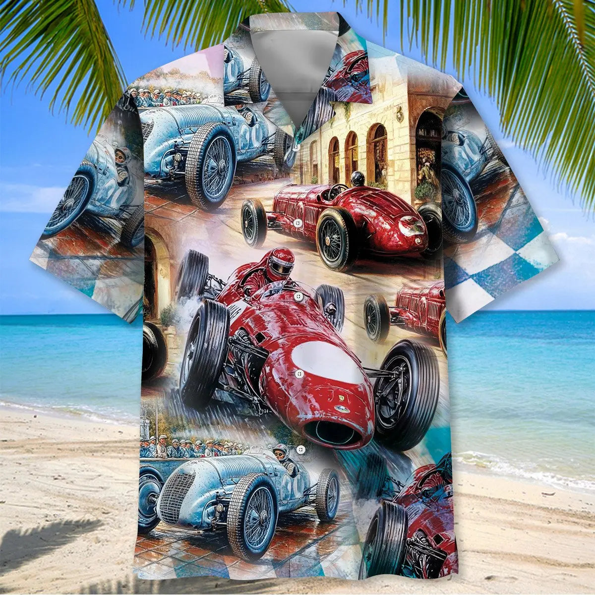 Vintage Classic Race Car Hawaiian Shirt