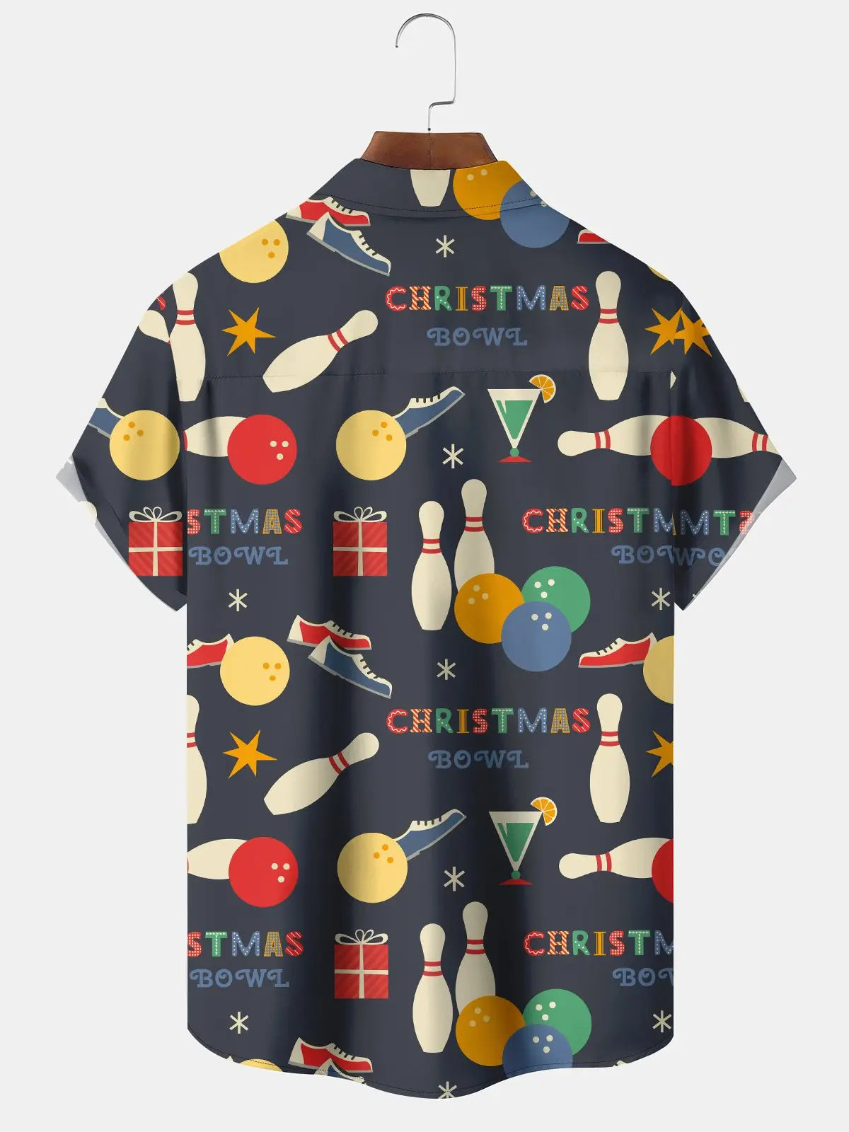 Vintage Holiday Christmas Vacation Hawaiian Shirt For Summer Vacation, Beach Travel, And Casual Wear