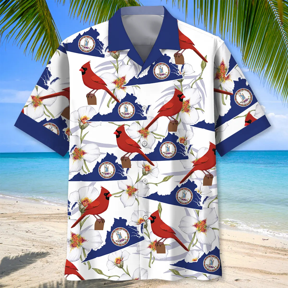 Virginia State Proud Hawaiian Shirt For Casual Weekend And Coastal Style