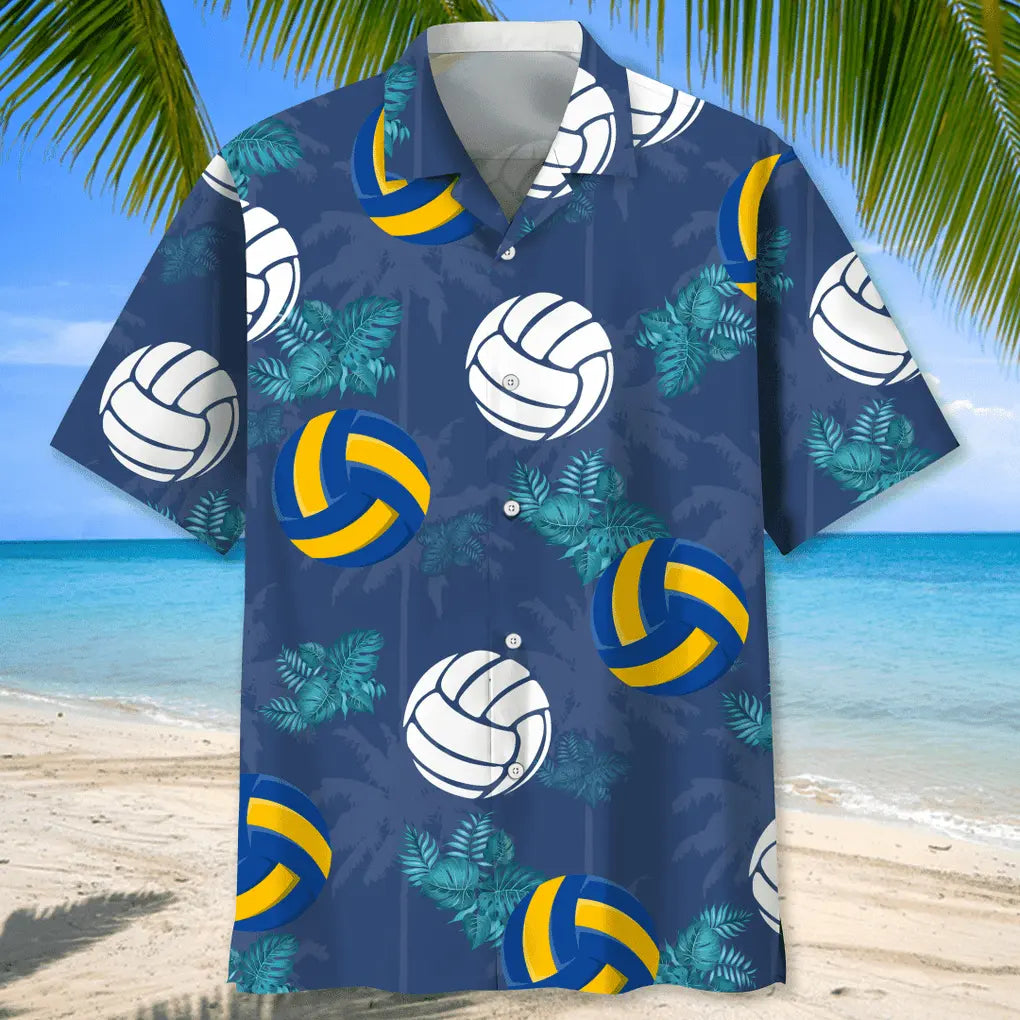 Tropical Volleyball Hawaiian Shirt For Beach Days, Coastal Adventures, And Thoughtful Gift Giving