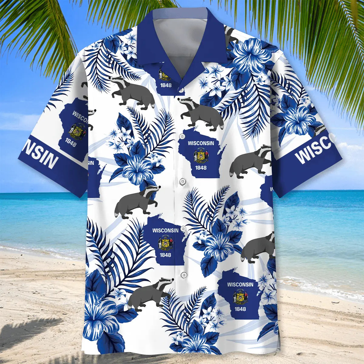 Wisconsin State Proud Hawaiian Shirt For Poolside Gathering And Summer Event Style