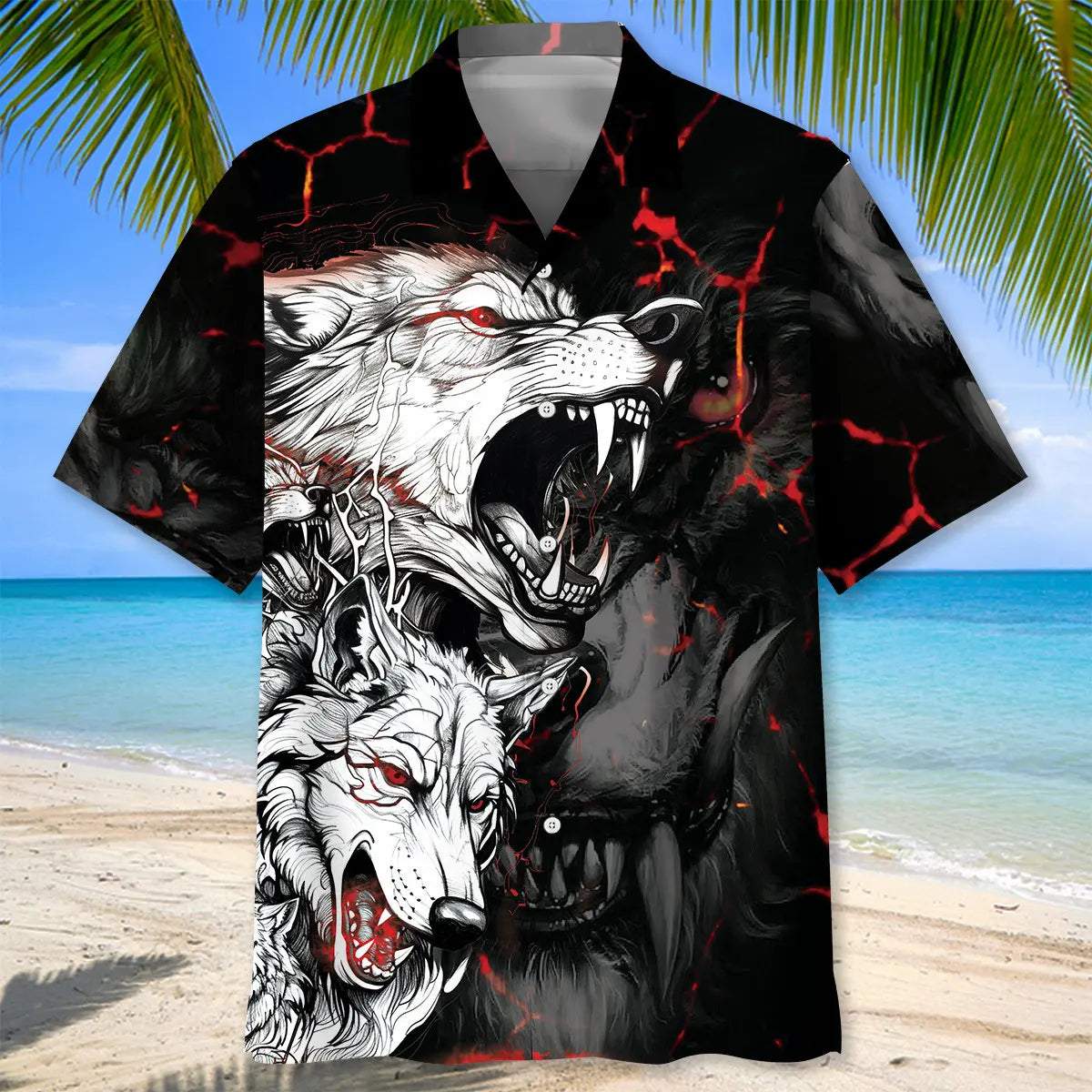 Wolves Creative Pattern Hawaiian Shirt For Beach Days, Summer Outings, And Thoughtful Gift Giving
