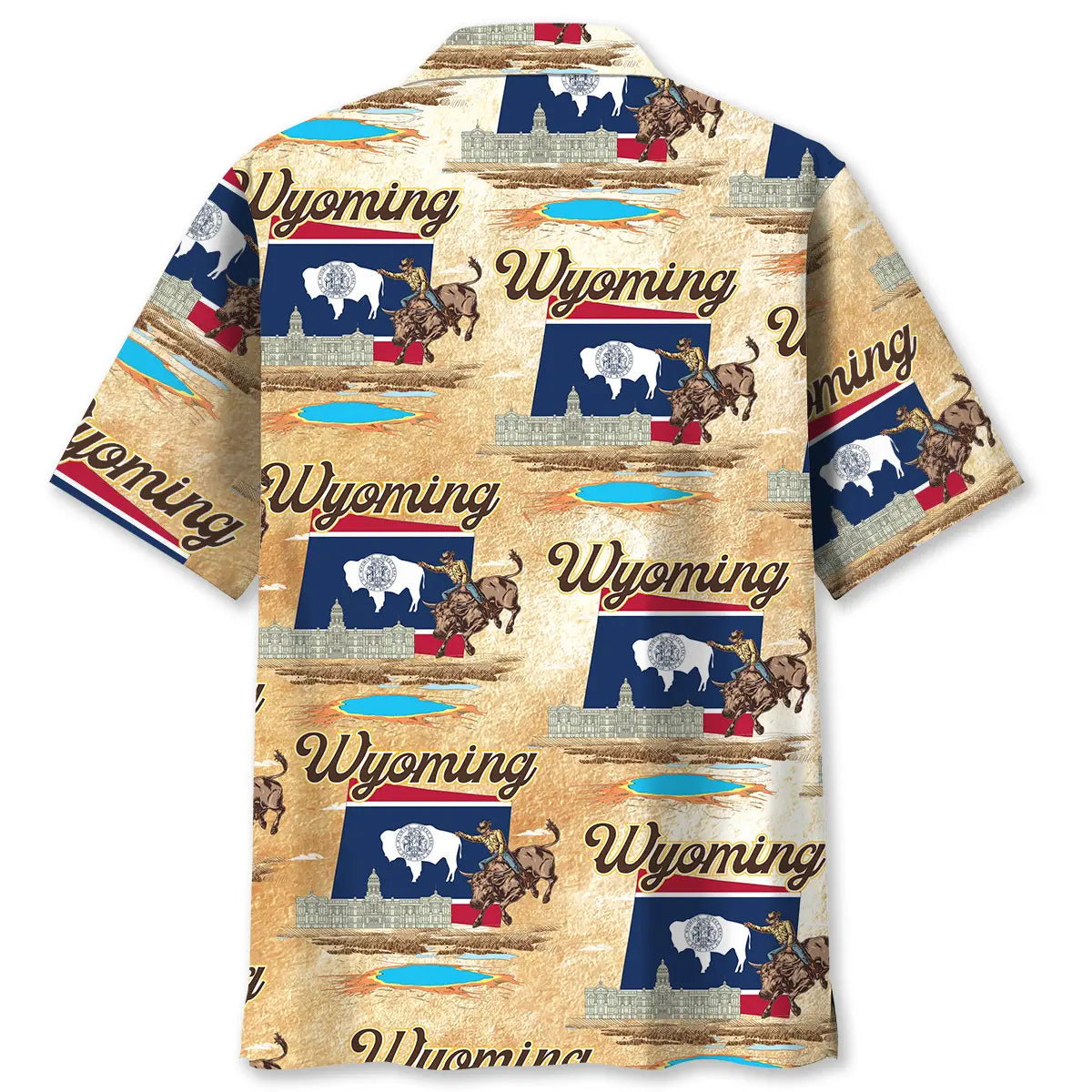 Wyoming Equality Heritage Hawaiian Shirt For Island Vacations, Resort Wear, And Relaxed Seasonal Style
