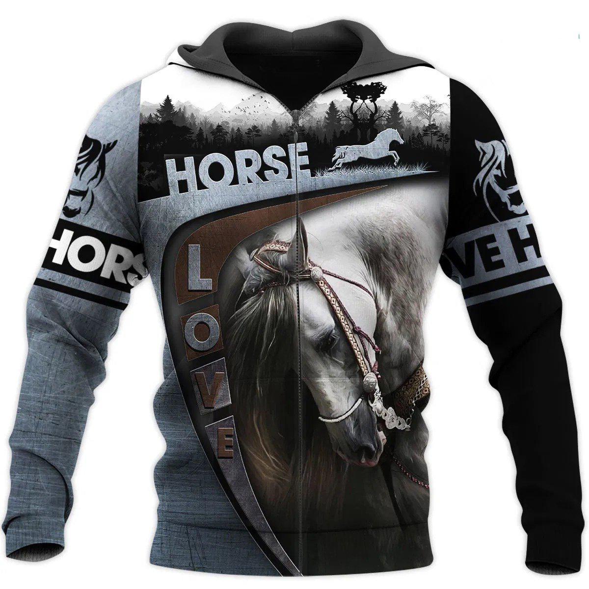 Beautiful Horse Hoodie For Equestrian Enthusiasts Casual Wear And Weekend Travel