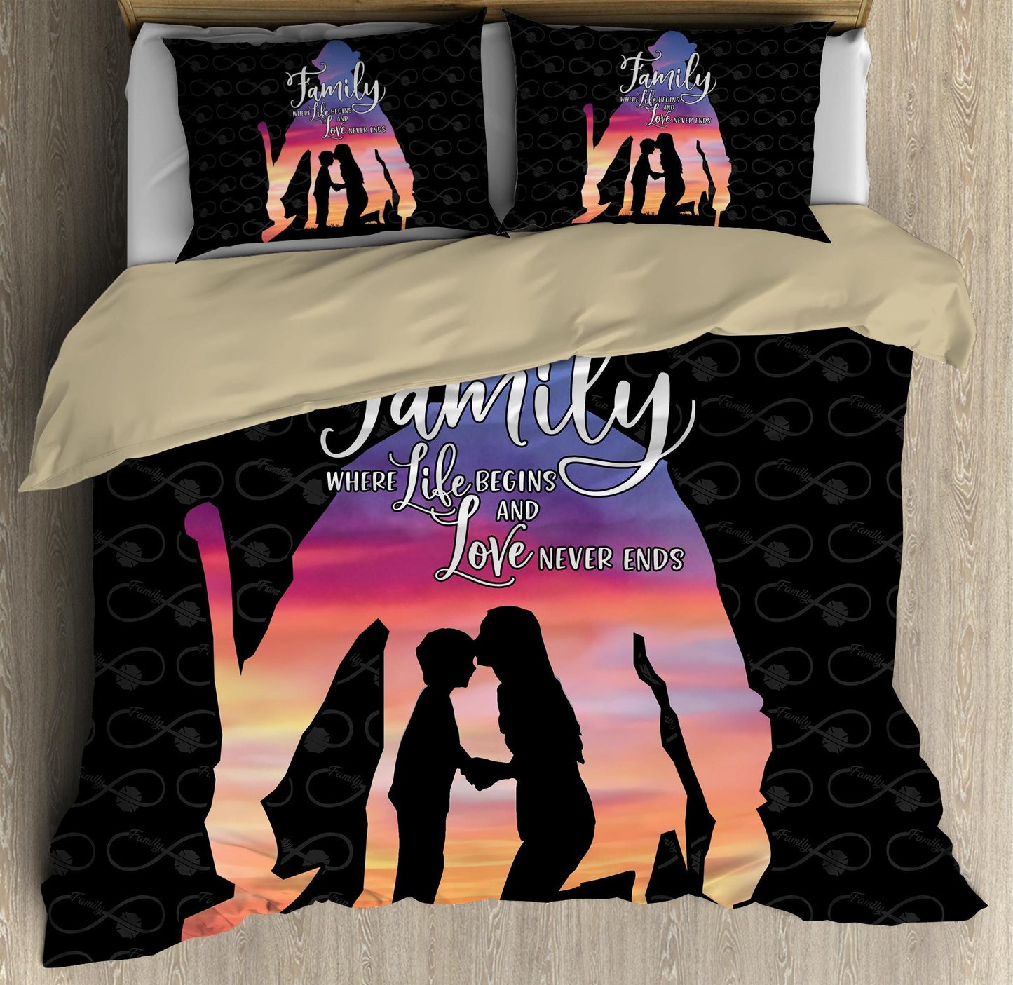 Firefighter Family Love Bedding Cover For Firefighter Bedroom Decor