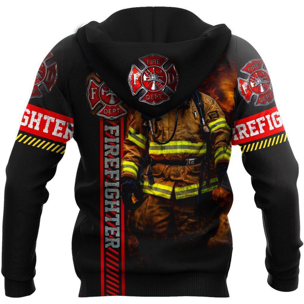 Strong Firefighter Brave Hoodie For Service Tribute Gatherings Daily Outfits And Gift Giving