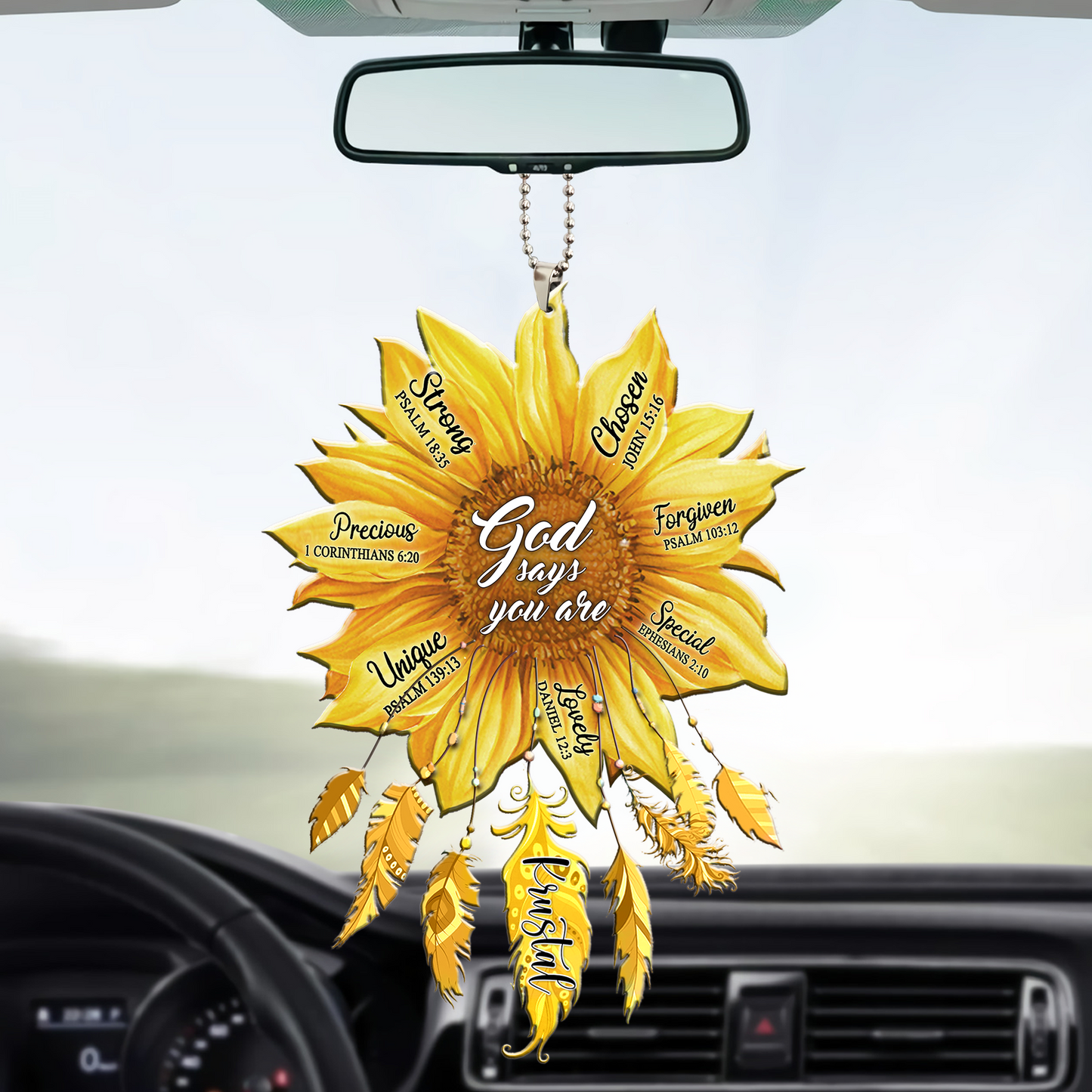 Sunflower Feather God Says You Are Personalized 20 Oz Tumbler For Coffee Travel And Daily Drinks