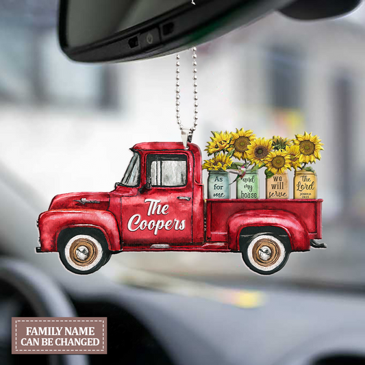 Red Truck Sunflower Jars Serve The Lord Personalized 20 Oz Tumbler For Coffee Travel And Daily Drinks