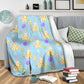 Easter Bunny Egg Pattern Flannel Blanket For Cozy Bedroom Sofa Decor