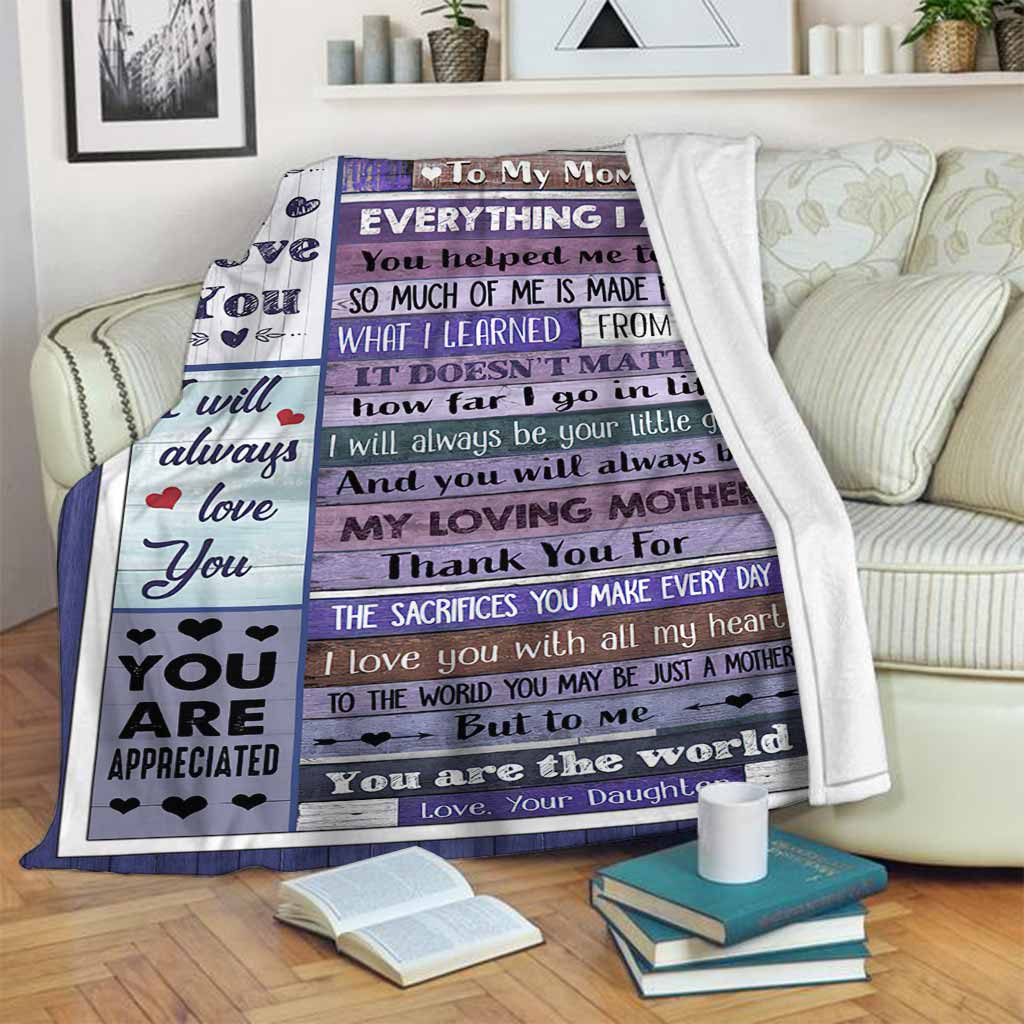 Family Mothers Day Mother Flannel Blanket For Cozy Bedroom Sofa Decor