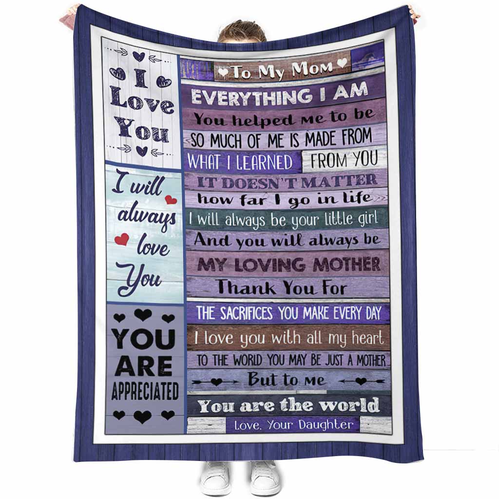 Family Mothers Day Mother Flannel Blanket For Cozy Bedroom Sofa Decor